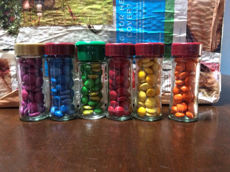 Smartie & m&m primary + secondary colours